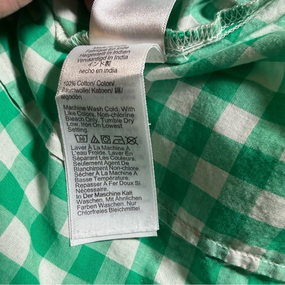 J. Crew Gingham Check Button-Down Shirt Large - Picture 9 of 9